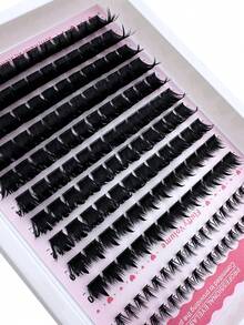 200D Extra Long Lashes, 6-18mm Length, D/DD Curl, 158pcs/Set, Fluffy Individual Lashes, DIY Eyelash Extension, Cartoon Style, Mink Hair Material, Suitable For Various Makeup Looks, Reusable, Applicable For Daily Makeup, Cosplay, Daily Life, Wedding, Date, Party, Music Festival, Halloween, Christmas And Other Occasions - DD - 查看 7