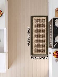 1pc 3D Woven Texture Pattern Long Kitchen Mat Rug, Suitable For Bathroom, Kitchen, Outdoor, Indoor, Hallway, Bedroom, Living Room, Bedside. Machine Washable Kitchen Rug, Kitchen Accessories, Washable Carpet. - Multicolor - View 16