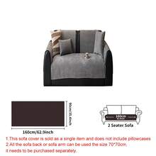 1 tấm bọc ghế sofa bằng vải chenille chống thấm nước, màu trơn, có thể giặt máy, mặt sau chống trượt, thân thiện với thú cưng, không rụng lông, phù hợp cho phòng ngủ, phòng khách, văn phòng, trang trí nhà cửa, phù hợp với ghế đơn, ghế đôi, ghế 3 chỗ, ghế 4 chỗ và ghế sofa góc. - Nhiều màu - Xem 34
