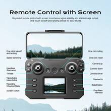 TOKQI New K12MAX Foldable Drone With Dual Cameras, FPV Remote Control, Optical Flow Hovering, 360° Flip, Adjustable Speed, One-Key Landing. Easy For Beginners, Perfect Gift For Holidays. - 2.4-inch Screen Control - View 11