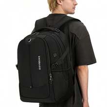 Ba lô học sinh dung tích lớn, ba lô đựng laptop thời trang kiểu Hàn Quốc dành cho nam và nữ. - màu đen - Xem 3