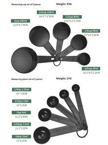 A Set Of 10-Piece Kitchen Measuring Cups And Spoons Set, Stackable Measuring Cups And Spoons, Cooking And Baking Kitchen Tools, Suitable For Halloween, Christmas, Thanksgiving, Kitchen, Dining Room, Outdoor, Baking, Measuring Cups, Kitchen Accessories And Other Supplies.