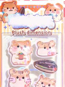 Creative Baking Snack Shaker, Quicksand Water Sticker, Bread, Burger, Hot Pot Food Play 3D Stickers - Multicolor - View 15