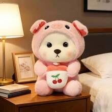 这款9.84英寸的可爱变形泰迪熊是任何场合的完美礼物。它身穿粉色熊猫装，耳朵周围饰有红色滚边，背部还有一个樱花图案的小袋子。用途广泛，可作为生日/节日礼物、卧室/书桌装饰、旅行伴侣，甚至可以用于抓娃娃机游戏；便携时尚，适合所有年龄段。 - 彩色 - 查看 9