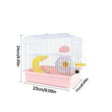 2-Layer Portable Hamster Cage - Mini Habitat With Exercise Wheel, Water Bottle And Food Bowl - Ventilated Travel Cage For Hamsters/Mice (Multiple Colors) - Multicolor - View 5