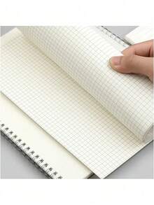 1pc A4/A5 Grid Spiral Notebook - Thick Page Notepad, Suitable For Note-Taking/Study/Work (Durable Spiral Binding) - Multicolor - View 10
