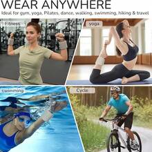 Adjustable Magnetic Weight Bracelet - Foldable Waterproof Silicone Wrist/Ankle Weights For Yoga, Running & Swimming (1-2 Lbs) - Màu xanh Bạc hà - Xem 6