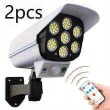 1/2pcs Solar Powered Outdoor Motion Sensor Spotlight With 77 LED Lights, Suitable For Home, Garden, Porch And Driveway Wireless Security Camera Easy Installation, Plastic Material, Solar Powered Security Camera - 2pc - View 10