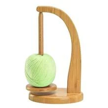 Wooden Yarn Bowl Stand - Adjustable Single-Spool Knitting/Crochet Holder With Stable Base (17.5*18cm) - Redwood - View 9