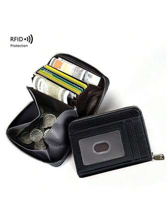 New Women Wallets Female PU Leather RFID Purses Fashion Coin Purse Card Holders Solid Zipper Purse Large Capacity Money Bag