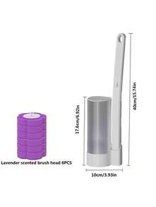 Recambios desechables de cepillo de baño con agente de limpieza incorporado, limpieza integral para el inodoro, juego de cepillo de limpieza montado en la pared del baño - Multicolor - Ver 15