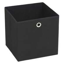 Cajas de almacenamiento vidaXL, 4 unidades, tela no tejida, 28x28x28 cm, color negro. - Negro - Ver 4
