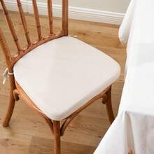 Chair Cushion With Ties For Dining Chairs, Non Slip Kitchen Chair Pad And Dining Seat Cushion With Machine Washable Cover, Beige,16"X16"X2" - 米色 - 查看 11