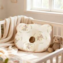 Almohada para bebé con bonito estampado, cómoda y acogedora, que moldea la cabeza del bebé para dormir y prevenir la cabeza plana. - Blanco - Ver 2