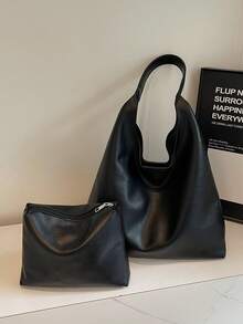 New Arrival One Shoulder Bag + Inner Pouch, Large Capacity, Fashion & Versatile PU Material