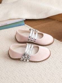 1 Pair Girls' Fashionable And Versatile Ballet-Style Flat Shoes, Suitable For Spring, Summer And Autumn - Pink - View 6