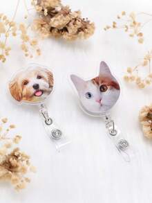 Custom Badge Reel Funny, Dog Badge Reel, Cat Badge Reel, Nurse Badge Reel, Christmas Badge Reel, Retractable Badge Holder- Nurse Accessories, Custom Badge Reel Funny, Dog Badge Reel, Cat Badge Reel, Nurse Badge Reel, Christmas Badge Reel, Retractable Badge Holder, ID Badge Buddy - Multicolor - View 3