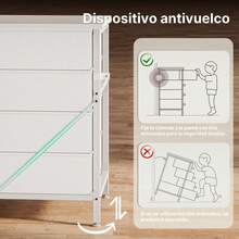 Armario De Tela Con 12 Cajones Multifuncional - Blanco - Ver 7