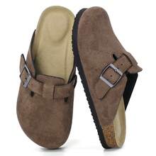 Summer Outdoor Walking Travel Shoes For Women Stylish And Versatile Slippers Flats Shoes With Comfort Cork Footbed For Outdoor Comfort And Elegance Slides Shoes Sandals For Women Flats - 咖啡棕 - 查看 1