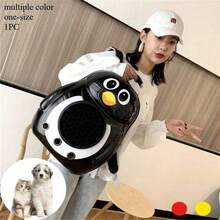 Transportín para mascotas con forma de pingüino de gran capacidad - Bolsa negra cómoda y transpirable para gatos con hebilla de y correa ajustable para el hombro - Multicolor - Ver 6