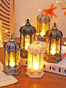 1pc Retro Handheld Decorative Lantern Light With Battery, Indoor Home Decor Wind Lantern Lamp,Table Decor, Bedroom Decor,Room Wall Hanging Decor Night Light,Suitable For Wedding Party Holiday Decorations Light,Closet Desktop Decorative Night Lights