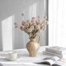 1PC/2PCS/The Daily Fresh Pink Small Ball Chrysanthemum Is Arranged In Clusters. The Flower Shape Is Light And Delicate, Making It Suitable For Desktop, Desk, Home Corner Decoration And Display - 5 Small Chrysanthemums - View 10