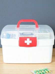 1 pieza Caja de pastillas multicapa para el hogar, estuche de pastillas portátil dividido, caja de medicamentos compacta, organizador de pastillas para el hogar, caja de pastillas impermeable para viajes, organizador de medicación diaria, contenedor de tabletas de vitaminas (estilo aleatorio) - Multicolor - Ver 5