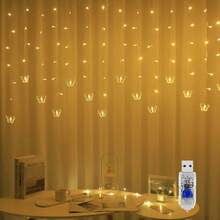 3.5m/114.8ft Butterfly Shaped LED Icicle String Lights, 8 Lighting Modes, USB Powered, Fairy Lights For Window, Room, Bedroom, Christmas, Wedding, Party, Dorm, Garden Decor, Elegant Lighting - Multicolor - View 4