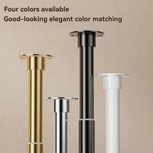 Stainless Steel Closet Clothes Rod, Bathroom Curtain Rod, Garment Hanging Device, Balcony Drying Rack, Curtain Hanging Device, Available In Gold, Black, White, Silver, With Screws