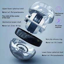 1个自启动腕力陀螺球，旨在增强手臂、手指、骨骼和肌肉力量，适合家庭握力训练。 - 彩色 - 查看 8