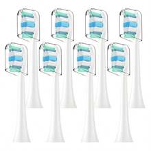 Replacement Toothbrush Heads Compatible With Philips Sonicare Replacement Brush Heads With Protective Cover Soft  Bristles Electric Toothbrush Replacement Heads For Oral Health 8 Pack+ Alkpjauighah - 8包白色 - 查看 2