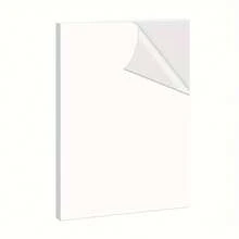 50张A4光面自粘相纸，适用于喷墨打印机，尺寸为8.3 x 11.7英寸，135克/平方米（36磅），高光泽表面，持久耐用，打印效果鲜艳。