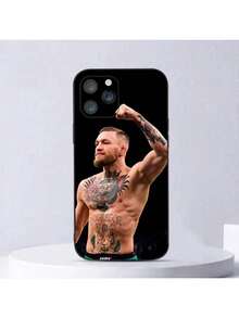 Étui de téléphone de boxe Conor McGregor compatible avec iPhone 15, 14, 13, 12, 11, Plus, Pro Max, XS, X, XR, SE, Mini, 8, 7 Housse souple en silicone noir - Housse compatible avec les étuis 17 Pro, 17 Pro Max, 17 - Z5 - Voir 5