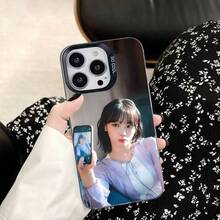 Funda para teléfono Singer K-Kim C-Chaewon, elegante, plateada, a prueba de golpes para 17, 16, 15, 14, 13, 12, 11 Pro Max, Plus - Z1 - Ver 9
