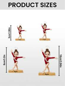 3D体操女孩个性化钥匙扣 - 送给女儿/孙女的礼物 - 如圖 3 - 查看 11