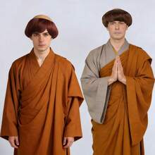 Men's Monks Wigs, Short Straight Synthetic Hair Ugly Wigs, Copper-Red Brown Black Gray Silver-White Available, Funny Balding Party Costume Monk Wigs For Man Cosplay Old Man Bald Wig For Christmas Birthday Thanksgiving Day Gifts, Natural Looking, Beginner Friendly, Holiday Festival Concerts Bar Club Stage Performance Accessories & Events Photography Props - Multicolor - View 3