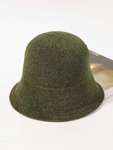 1pc Knitted Bucket Hat, Small Head Circumference, Flattering Bucket Hat For Women, Autumn/Winter