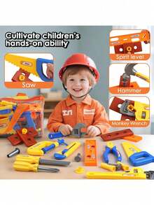 Kids Educational Pretend Play Drill Tool Box Toy Set, DIY Repair Simulation Toy - Multicolor - View 4