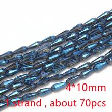 3*6mm/4*10mm/3*5mm/4*6mm/6*8mm/8*12mm 带中心孔水滴形玻璃珠，DIY饰品制作材料，可用于制作项链、手链、耳环、手机链、钥匙扣等。 - 中孔長水滴 - 查看 12