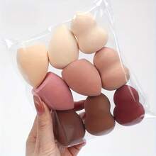 8pcs Multi-Color Makeup Sponge Blenders, Can Be Used To Mix BB Cream, Foundation, Powder For Beautiful Makeup Base, Also Can Be Used With Concealer, Blush, Eyeshadow, Expands In Water, Latex-Free Wet & Dry, Suitable For All Skin Types, Great Gift For Women, Holiday Gift - Multicolor - View 4