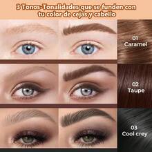 Lapiz De Cejas Líquido Resistente al Agua, 2pcs Cepillo Cejas Secado Rápido Efecto 3D, Lápiz de Cejas Natural y Duradero Con Efecto Microblading, Plumon para Cejas Resistente a Las Manchas (02 Taupe) (02 Taupe) - 1 - Ver 8