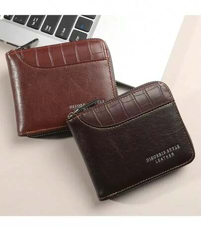 Cartera Con Estampado De Cocodrilo A La Moda Para Hombre#7810 PMVZ