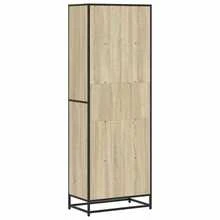 Larryhot Estantería madera de ingeniería roble Sonoma 60x35x170,5 cm, Fácil de montar, elegante y hermoso, y conveniente para almacenar artículos, es una opción ideal para el almacenamiento y la decoración del hogar. - Marrón - Ver 5