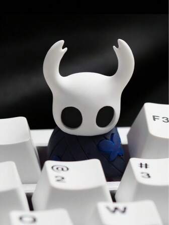 Hollow Knight -The Knight & Hornet Keycap/Cute PVC Game Figure Collectible Computer Keyboard Decor -Transparent Personalized Creative Keyboard Cap PVC Mechanical Keyboard Model Keycap