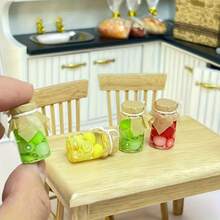 1pc Mini Canned Fruit, 1:12 Scale Decor Accessory, Mixed Colors, Home Decor, Mini Decor Figurine, Artificial Decor, Fake Potted Plant Decoration - Green - View 6