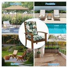 Adirondack Chair Cushion Patio Chair Cushion Pad High-Back Chair Cushion Waterproof Thickened Tufted Rocking Chair Cushion 110*50*10cm Dome-Shaped Cushion, Elastic Straps For Fixation,Colorfast High-Back Indoor/Outdoor Terrace Relaxation Cushion Seat Cushion For Patio Furniture Chair Pads - màu xanh lá - Xem 4