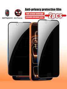 (Anti-Späh Gehärtetes Glas Bildschirmschutz) Vollständige Abdeckung Anti-Späh gehärtetes Glas Bildschirmschutz, 2 Pack, kompatibel mit iPhone 11, 12, 13, 14, 15, 16, 17 Pro Max. Gehärtetes Glas Anti-Späh Schutz, kompatibel mit iPhone 11, 12, 13, 14, 15, 16 Plus, 17 Air. Einfache Installation, blasenfrei. Bildschirmschutz Grundlagen, geeignet für täglichen Schutz, Büro, Zuhause Täglicher Schutz Büro Zuhause Handybildschirmschutz Handyzubehör Wasserdicht Stoßfest Kratzfest - Schwarz - Übersicht 29