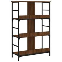 Larryhot Libreria Rovere Marrone 78,5x33x117,5 cm in Legno Multistrato, Facile da assemblare, dall'estetica elegante e raffinata, pratica per riporre gli oggetti, la scelta ideale per l'organizzazione e la decorazione domestica - Castano - Visualizzare 5