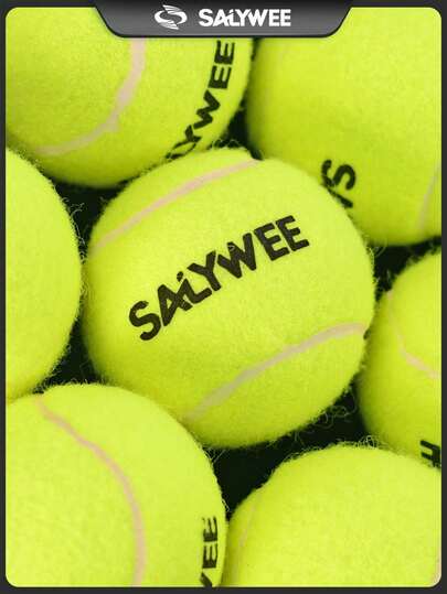 SALYWEE 3/12 High Elasticity Tennis Balls, Durable Rubber Tennis Balls, Outdoor Sports Tennis Accessories Tennis, Pratice Balls High Enhance&Elastic For Training Outdoor Indoor Sport Dog Friendly, Two Colors Available