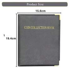 1pc 20/25/27/30mm Coin Collection Book 480Pockets Coin Collection Holder Commemorative Coin Album For Coin Organizer Storage - Black - View 8